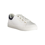Tommy Hilfiger Bianco polyurethane women's sneaker with white design and casual sporty style.
