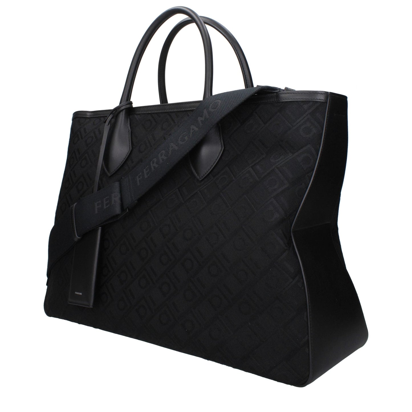 Salvatore Ferragamo Black Fabric Handbag Salvatore Ferragamo