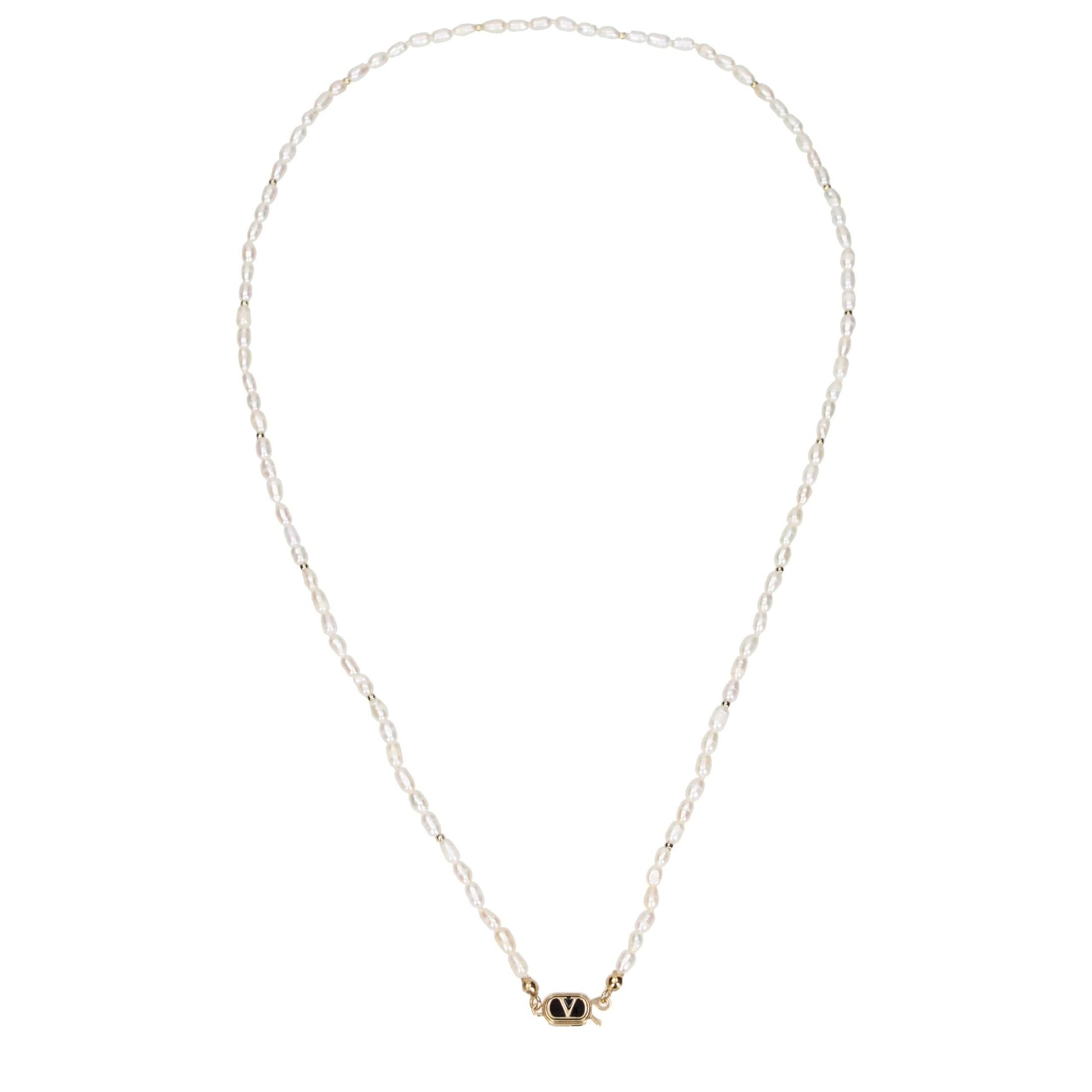 Valentino Garavani White Metal Necklace Valentino Garavani
