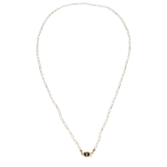 Valentino Garavani White Metal Necklace Valentino Garavani