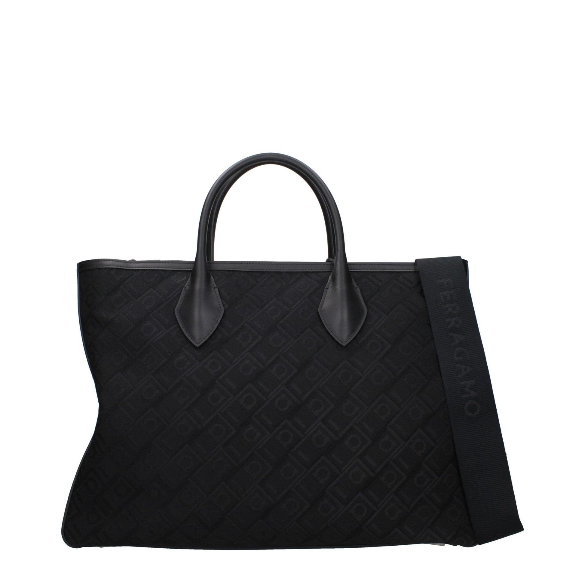 Salvatore Ferragamo Black Fabric Handbag Salvatore Ferragamo