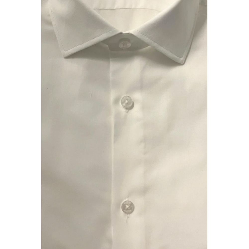 Baldinini Trend White Cotton Men Shirt Baldinini Trend