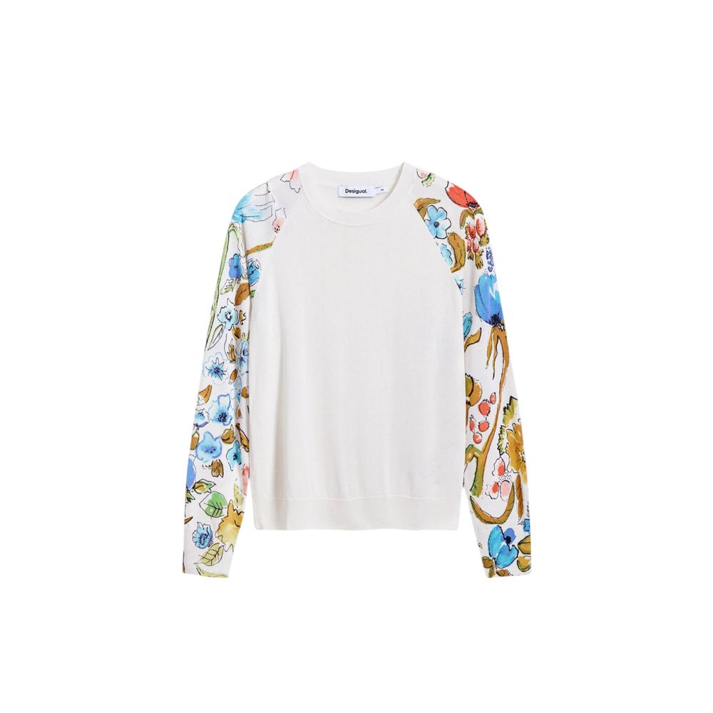 Desigual White Viscose Sweatshirt Desigual