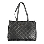 Mario Valentino Nero Donna bag made of polyurethane, stylish and versatile handbag with a sleek design and top handles.