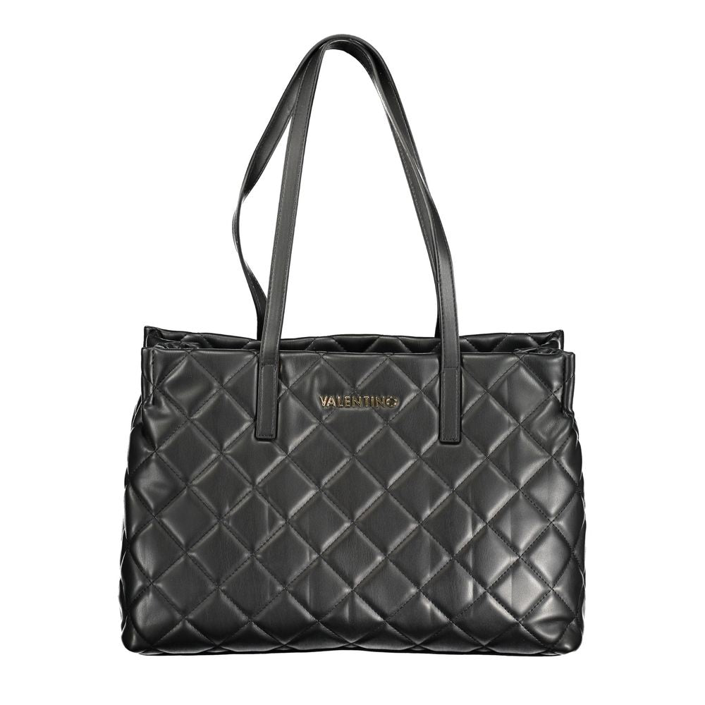 Mario Valentino Nero Donna bag made of polyurethane, stylish and versatile handbag with a sleek design and top handles.