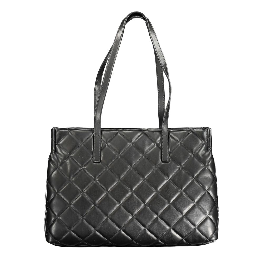 Mario Valentino Nero Donna bag made of polyurethane with sleek design and top handle, stylish accessory for everyday use.