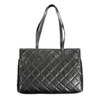 Mario Valentino Nero Donna bag made of polyurethane with sleek design and top handle, stylish accessory for everyday use.