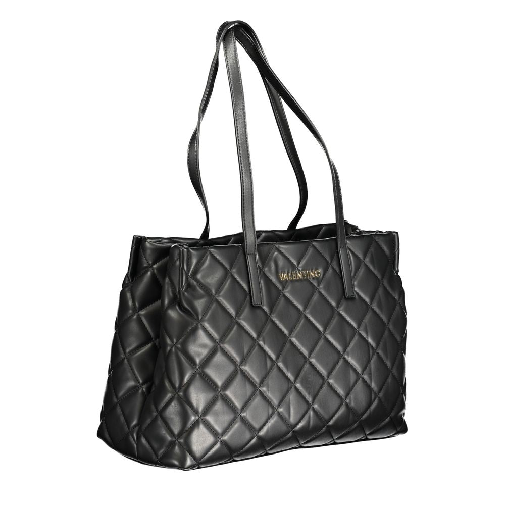 Mario Valentino Nero Donna bag made of polyurethane with sleek design and top handles, perfect for stylish everyday use.