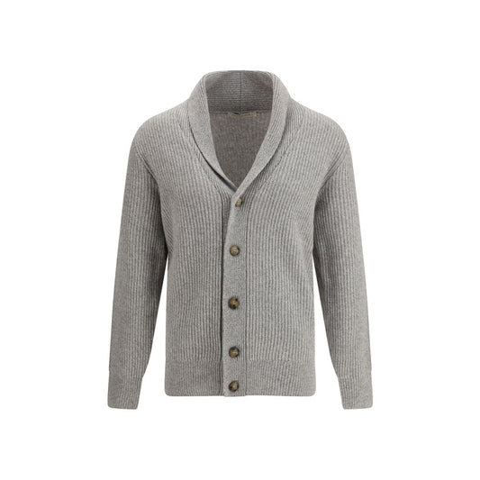 Brooksfield Gray Fleece Wool Cardigan Brooksfield