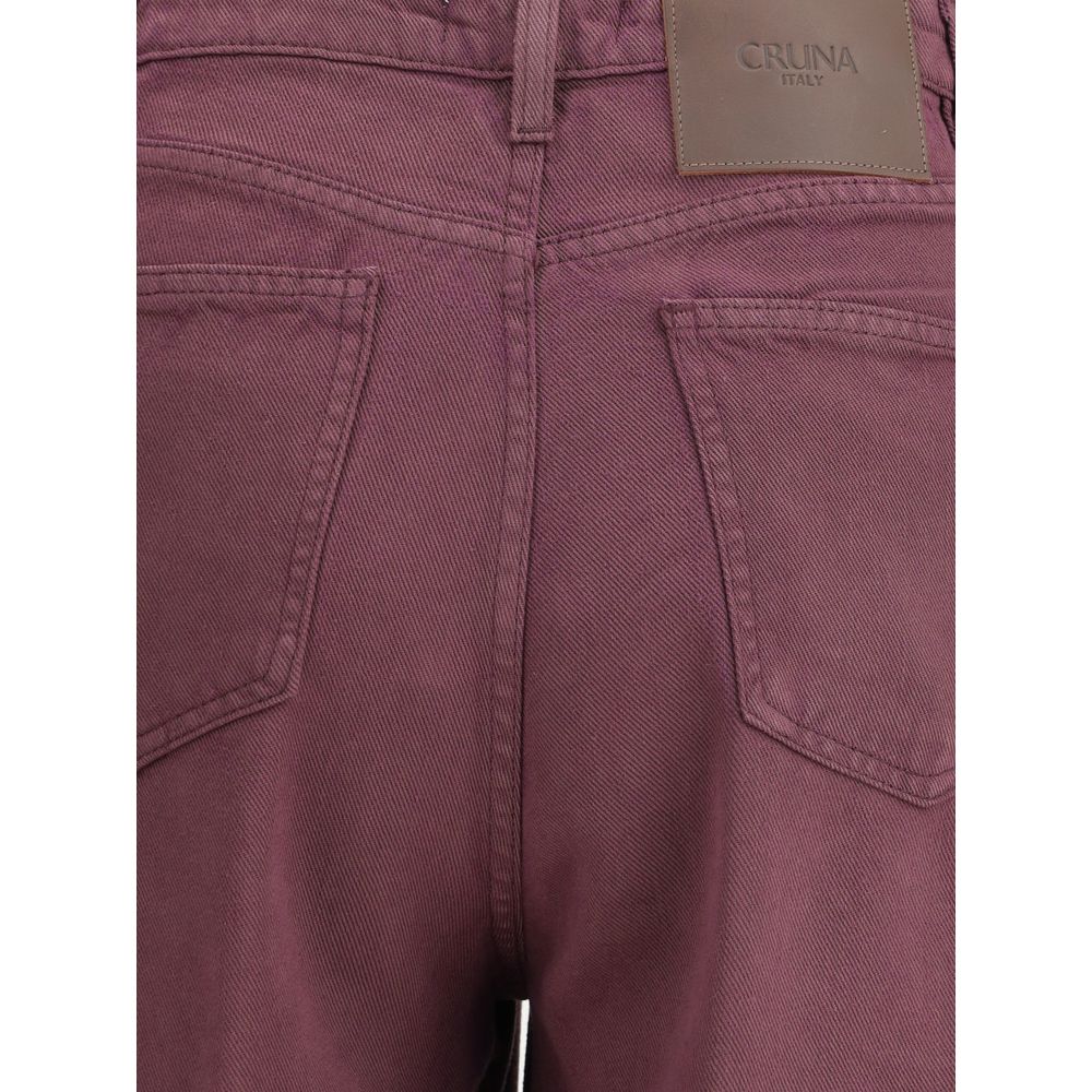 Cruna Purple Tencel Relaxed Fit Jeans Cruna