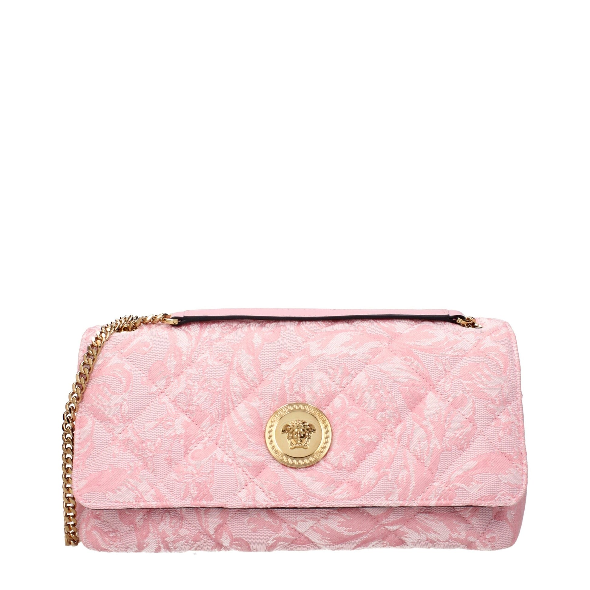 Versace Pink Fabric Shoulder Bag Versace