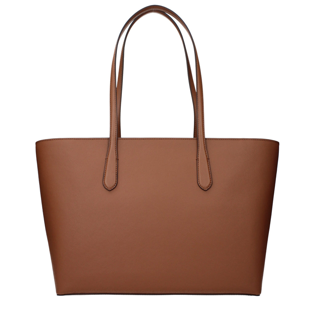 Michael Kors brown leather shoulder bag with silver hardware and adjustable strap, stylish accessory for everyday use.