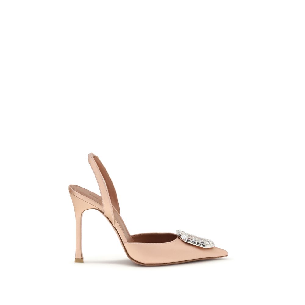 Amina Muaddi Multicolor Calf Leather Bos Taurus High Heel Pumps Amina Muaddi