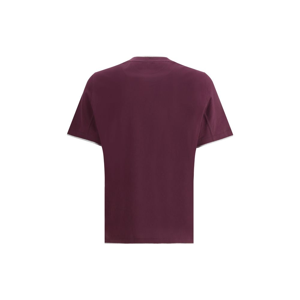 Brunello Cucinelli Purple Cotton T-Shirt Brunello Cucinelli