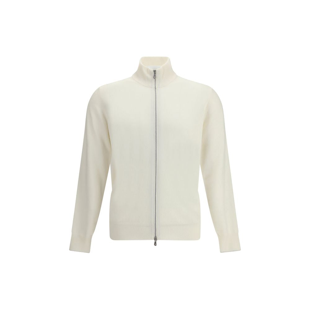 Brunello Cucinelli White Cashmere Cardigan Brunello Cucinelli