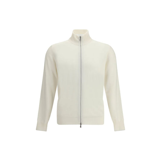 Brunello Cucinelli White Cashmere Cardigan Brunello Cucinelli