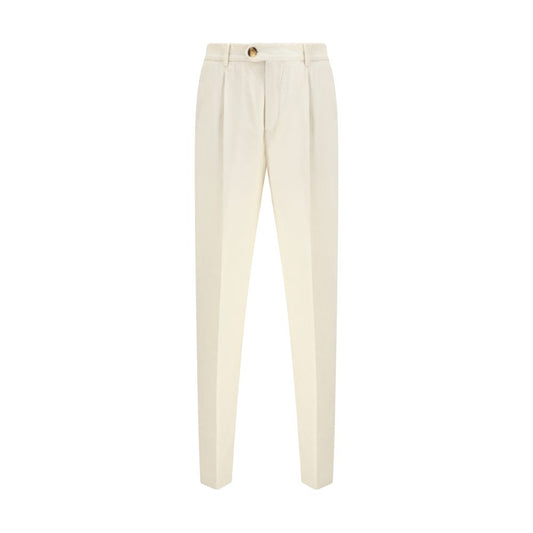 Brunello Cucinelli Cream Cotton Casual Pants Brunello Cucinelli