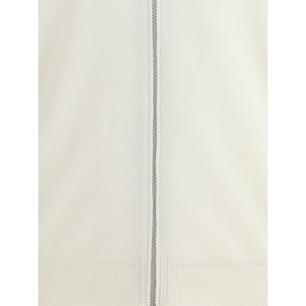 Brunello Cucinelli White Cashmere Cardigan Brunello Cucinelli