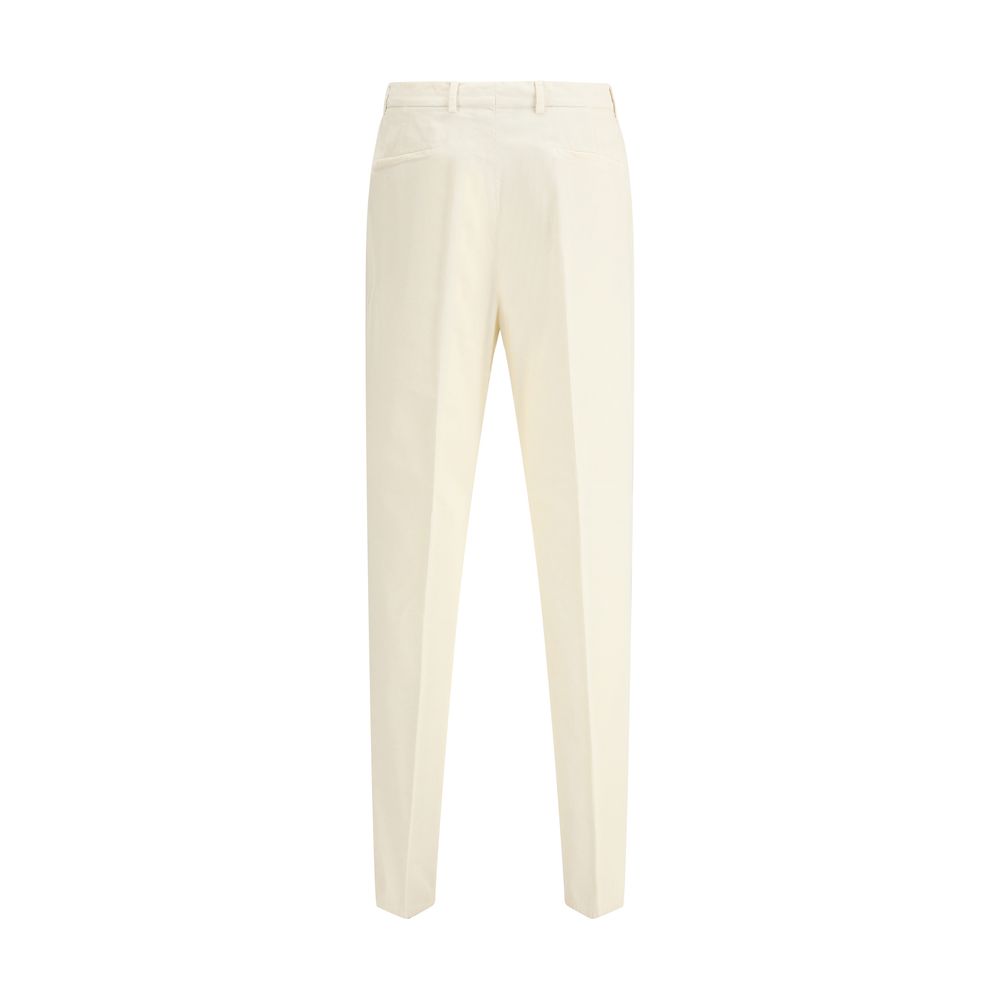 Brunello Cucinelli Cream Cotton Casual Pants Brunello Cucinelli