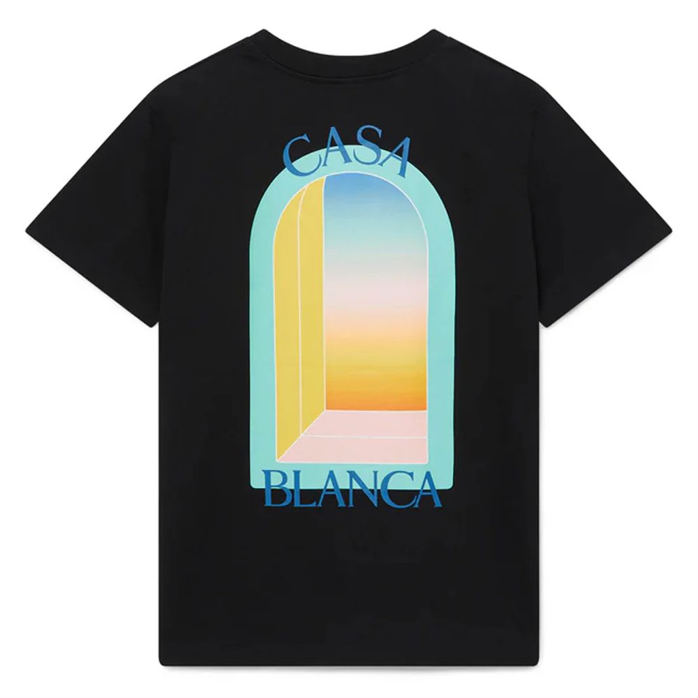 Casablanca Black Cotton T-Shirt Casablanca