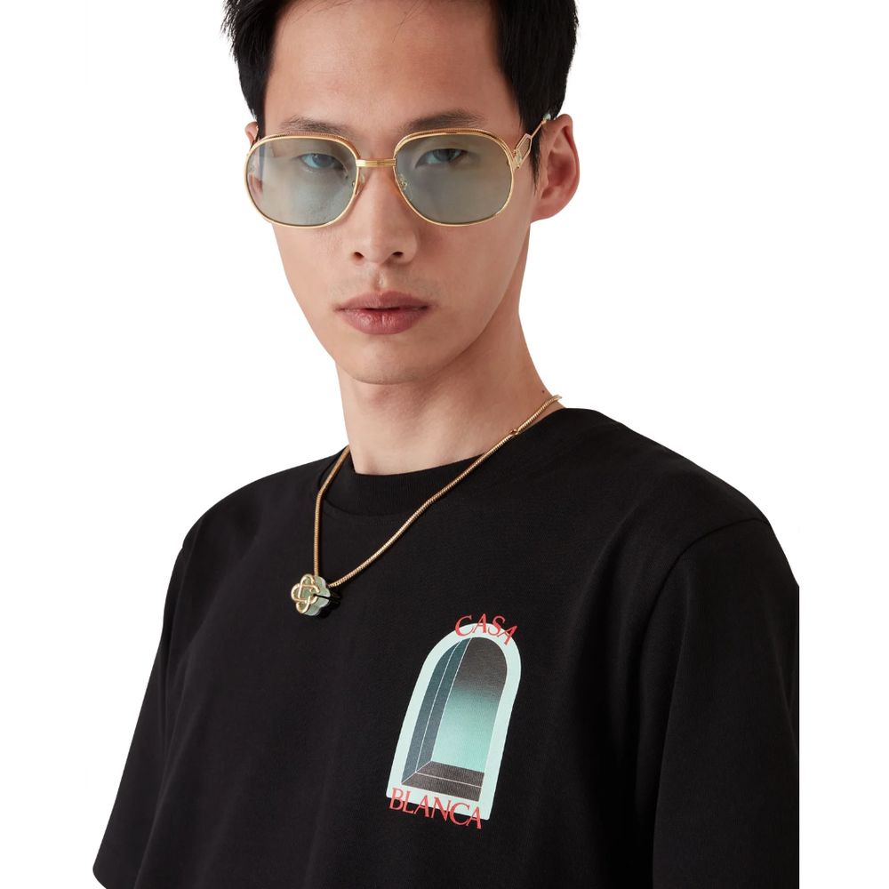 Casablanca Black Cotton T-Shirt Casablanca