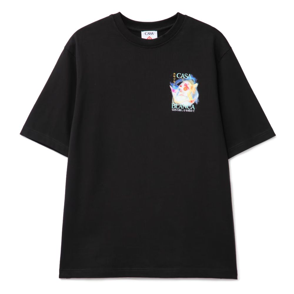 Casablanca Black Cotton T-Shirt Casablanca