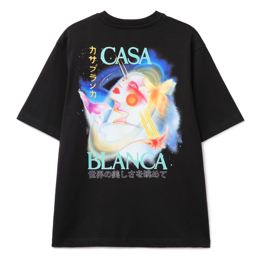 Casablanca Black Cotton T-Shirt Casablanca