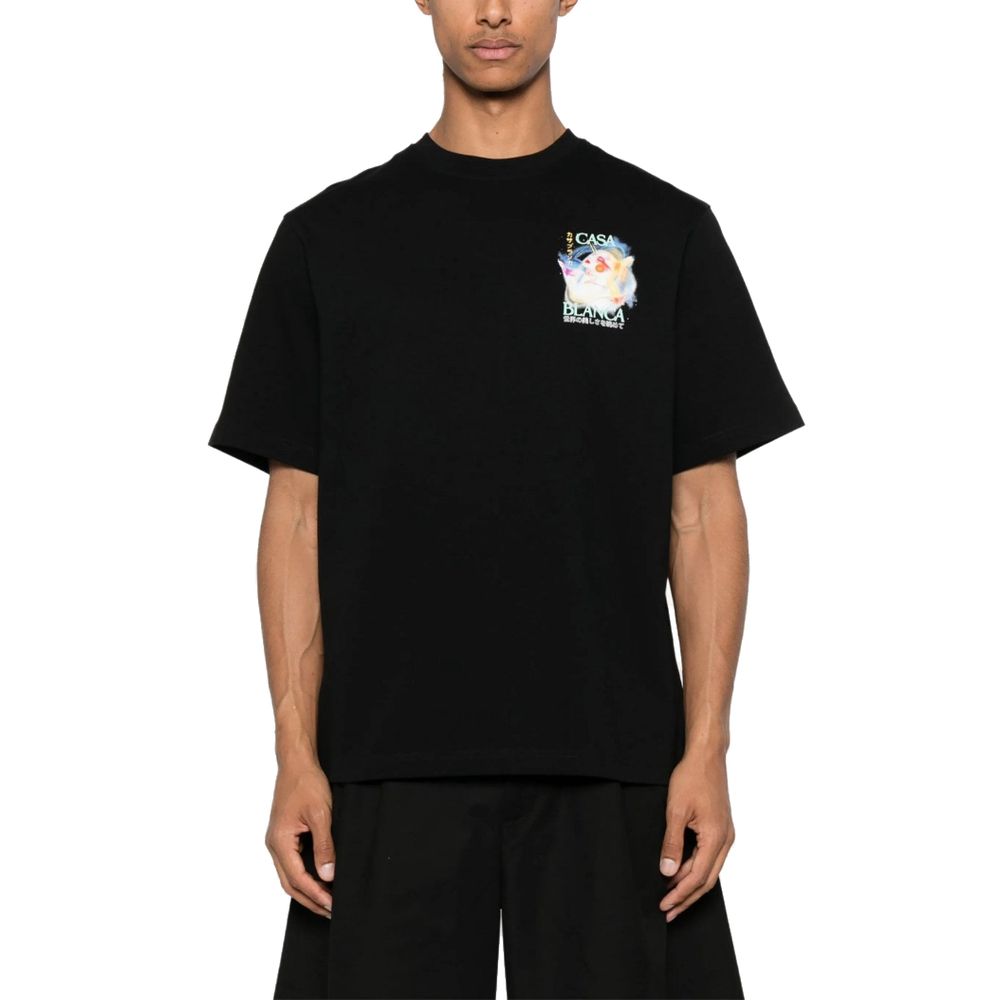 Casablanca Black Cotton T-Shirt Casablanca