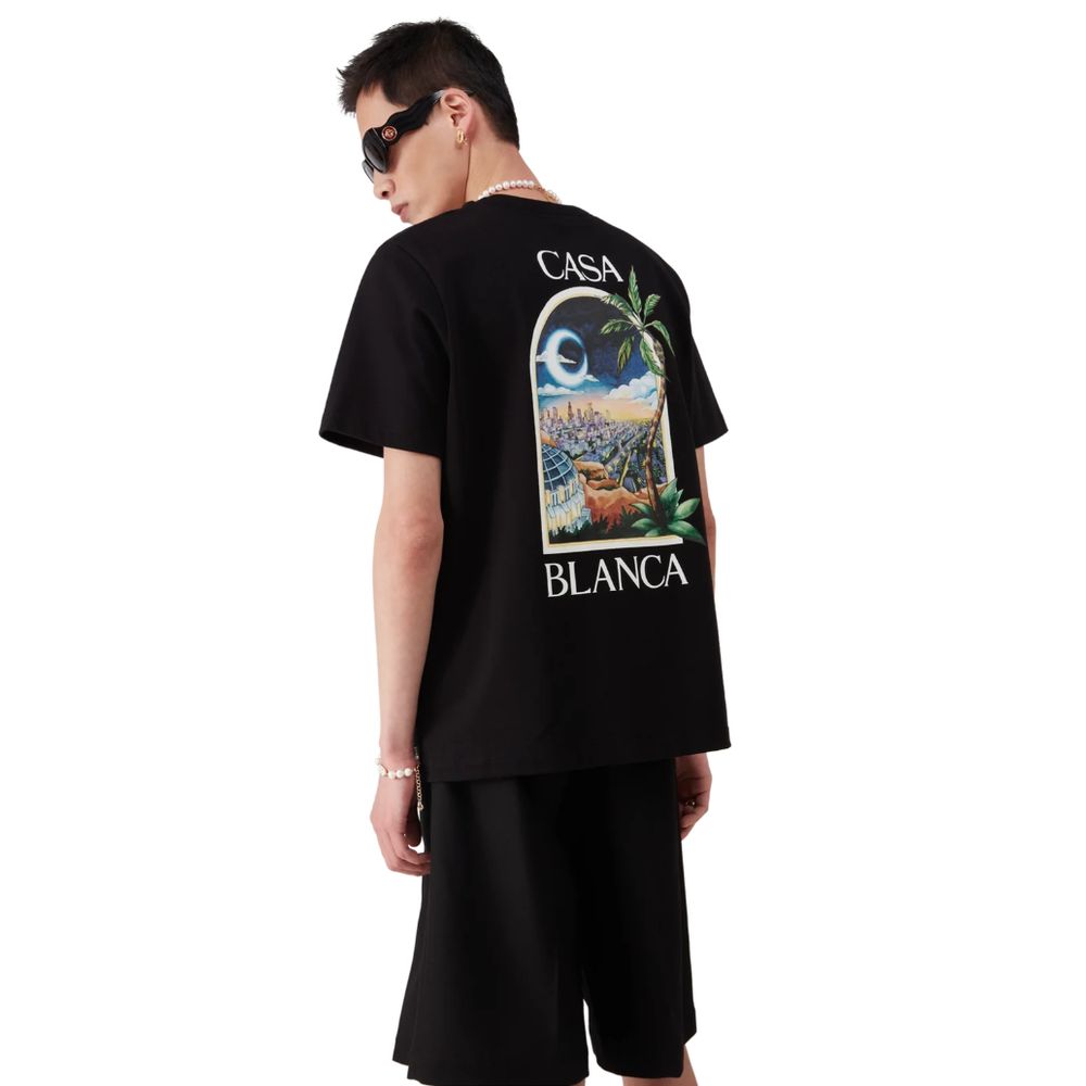 Casablanca Black Cotton T-Shirt