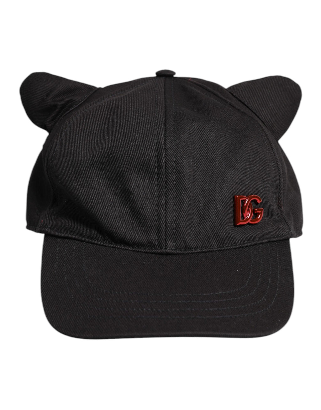 Dolce & Gabbana Black Cotton Logo Patch 6 Panels Baseball Cap Hat - Eljoys Fashion 