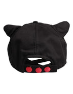 Dolce & Gabbana Black Cotton Logo Patch 6 Panels Baseball Cap Hat - Eljoys Fashion 