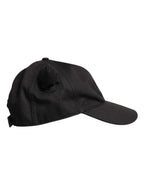 Dolce & Gabbana Black Cotton Logo Patch 6 Panels Baseball Cap Hat - Eljoys Fashion 