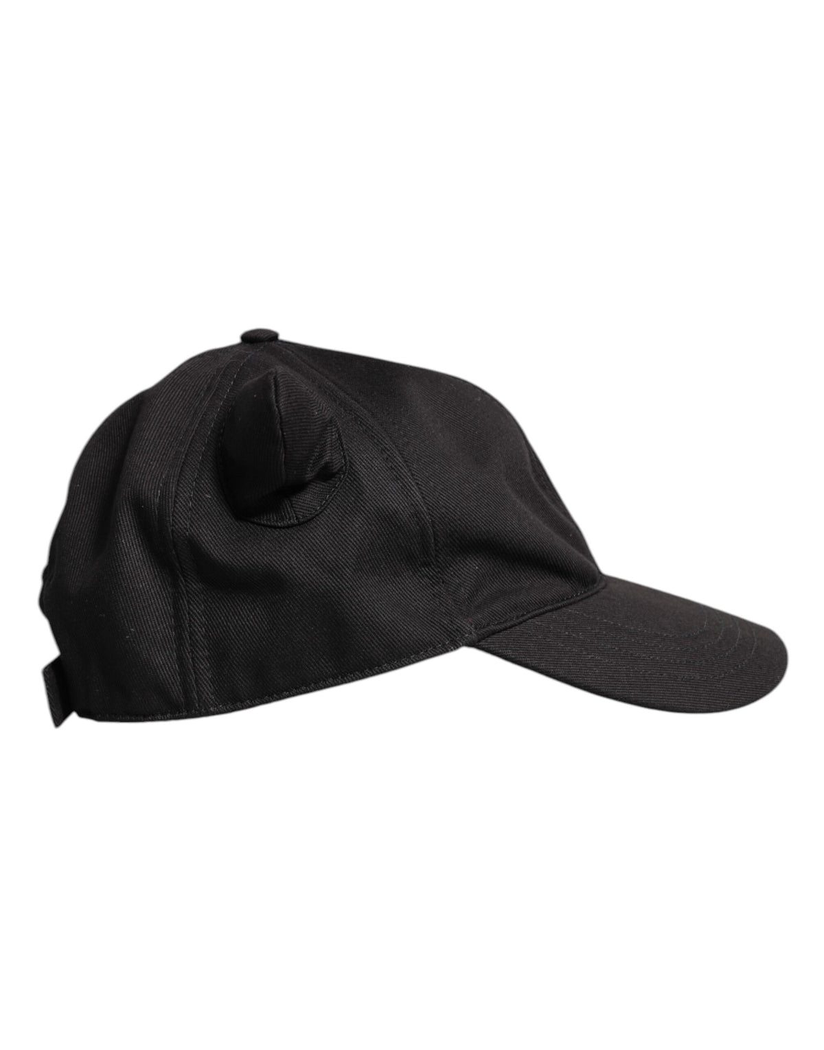 Dolce & Gabbana Black Cotton Logo Patch 6 Panels Baseball Cap Hat - Eljoys Fashion 