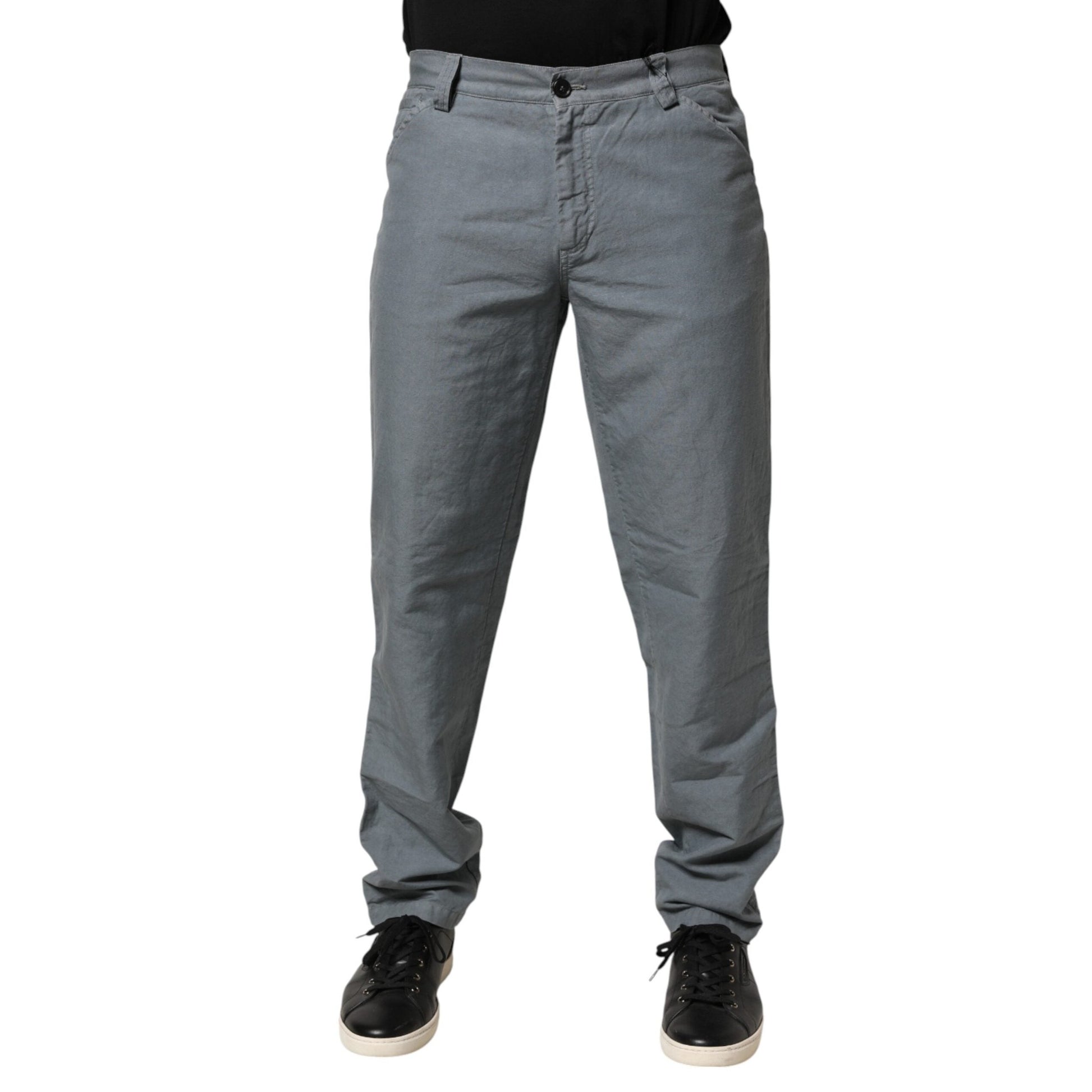 Master Coat Gray Cotton Regular Fit Men Denim Trouser Jeans