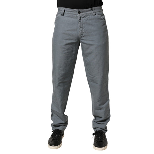 Master Coat Gray Cotton Regular Fit Men Denim Trouser Jeans