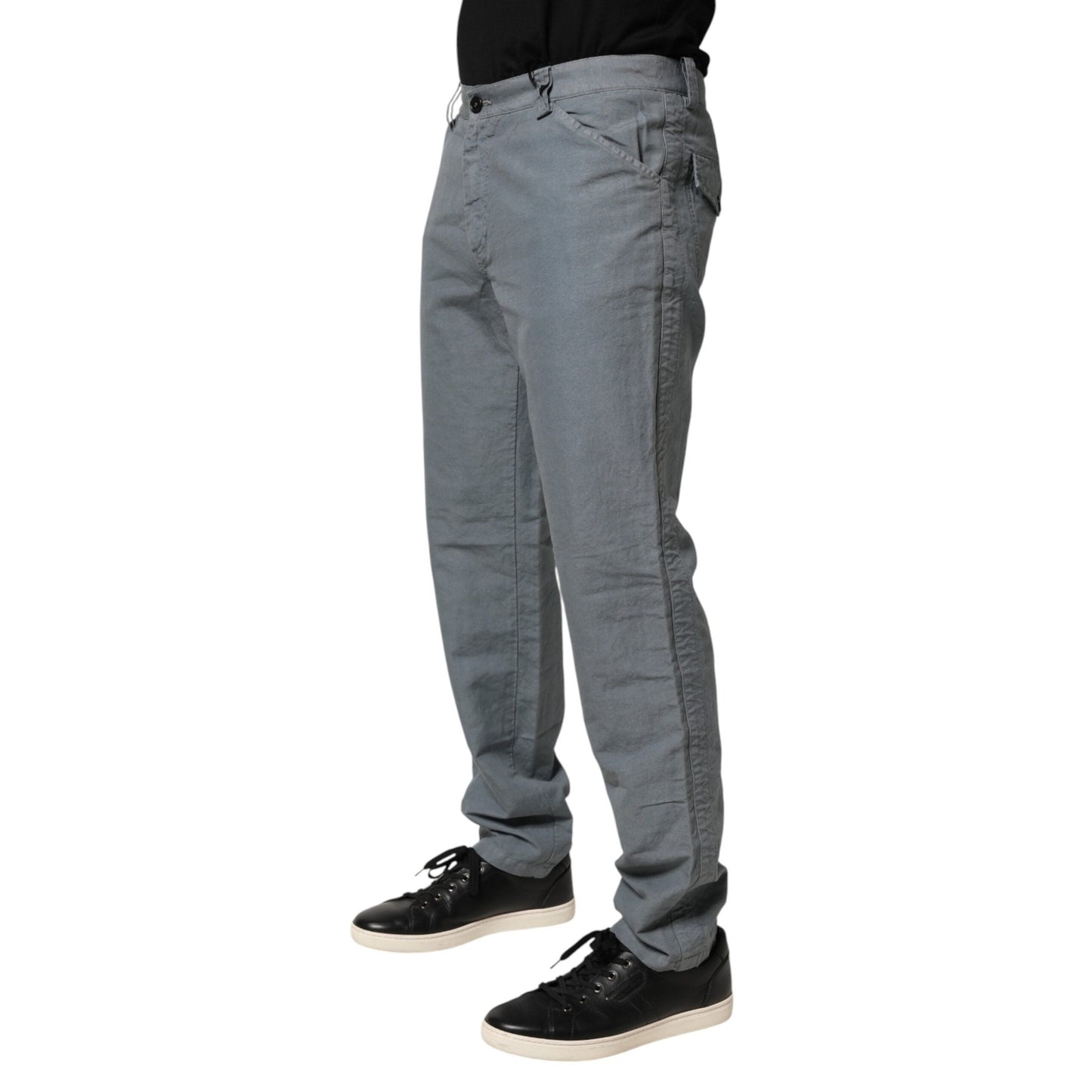 Master Coat Gray Cotton Regular Fit Men Denim Trouser Jeans