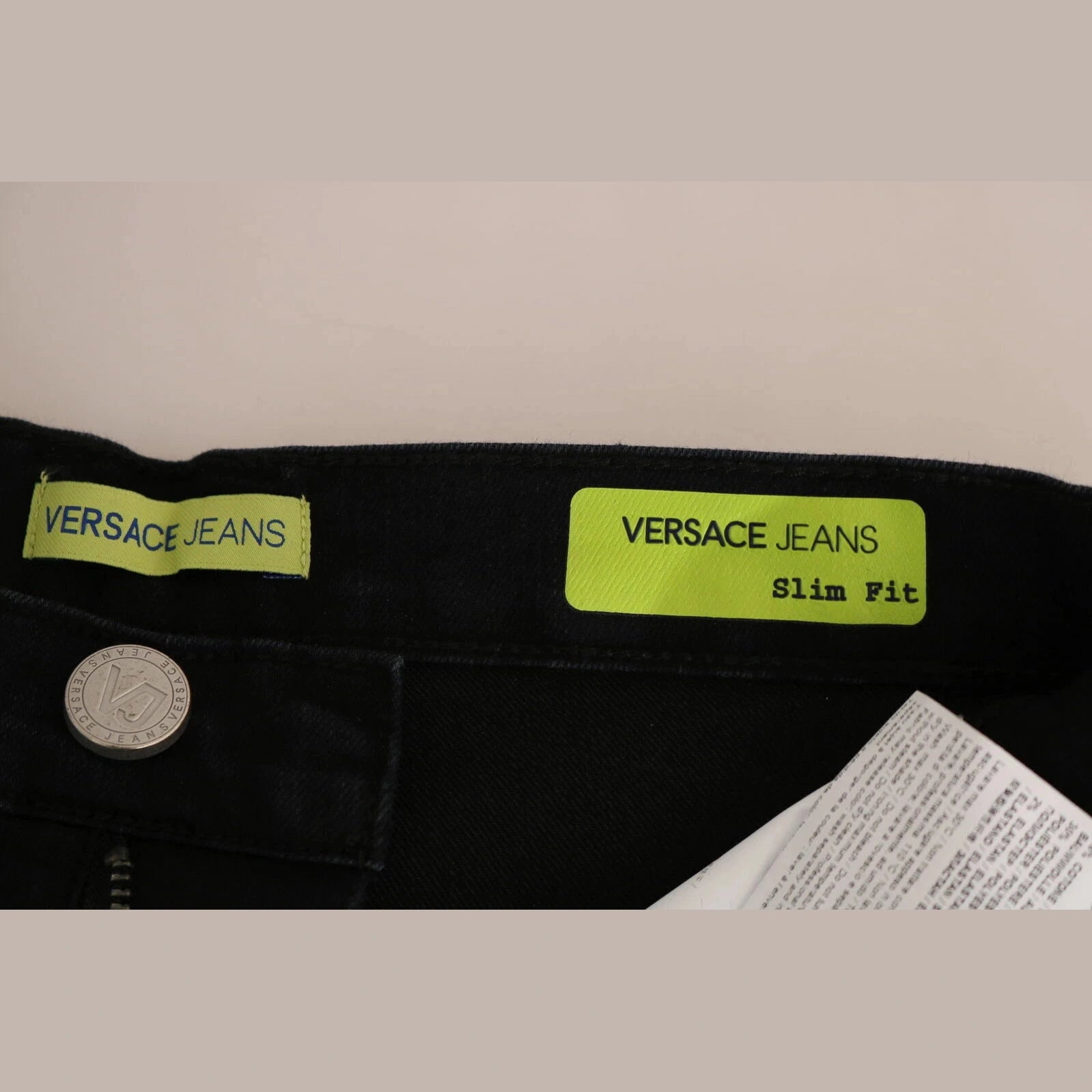 Versace Jeans Couture Dark Black Dora Slim Fit Denim Pants