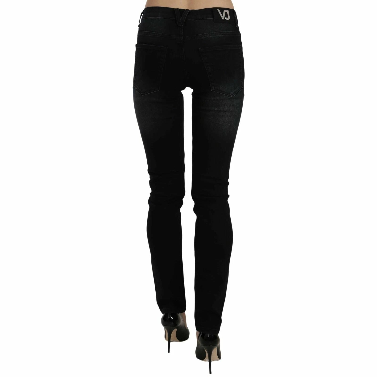 Versace Jeans Couture Dark Black Dora Slim Fit Denim Pants