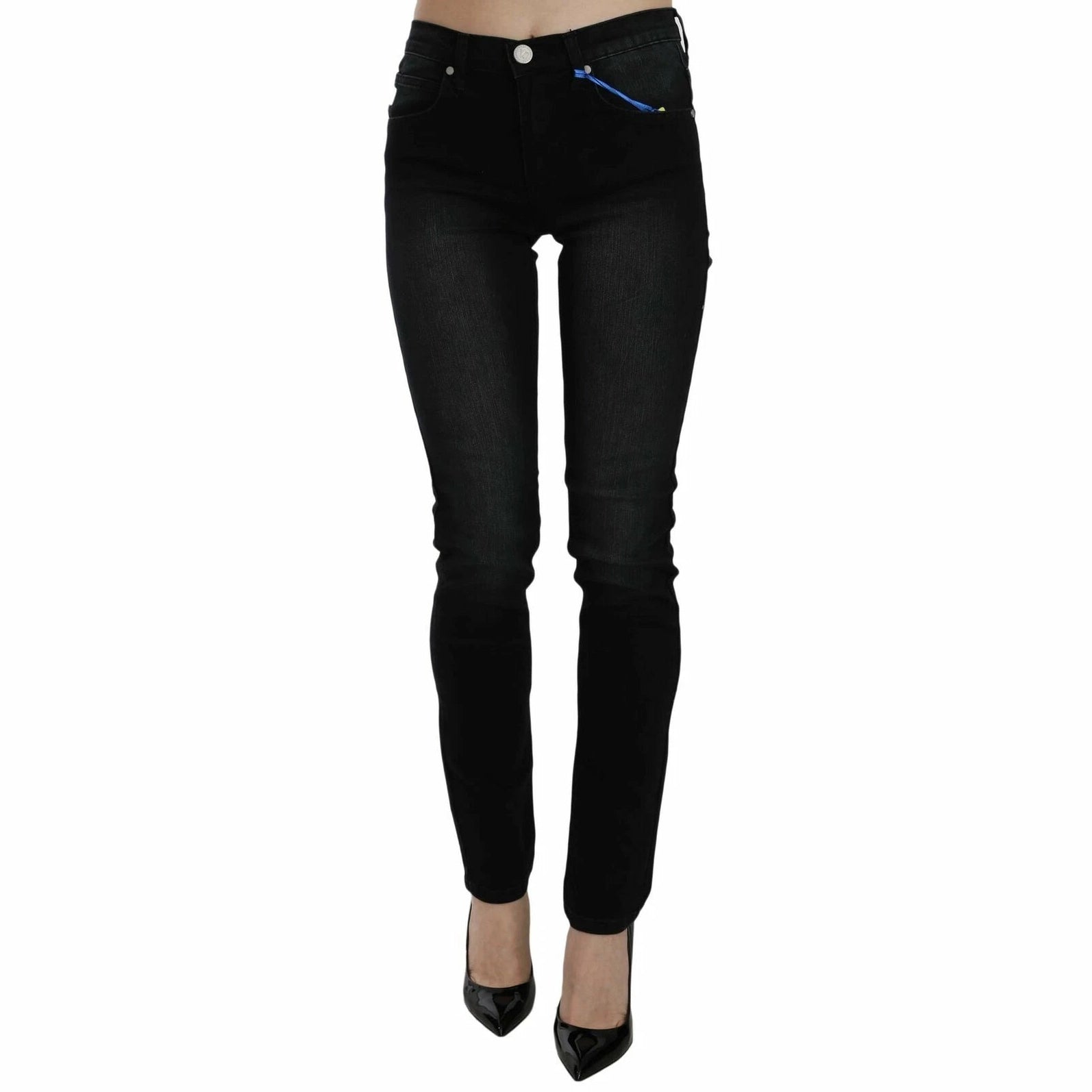 Versace Jeans Couture Dark Black Dora Slim Fit Denim Pants