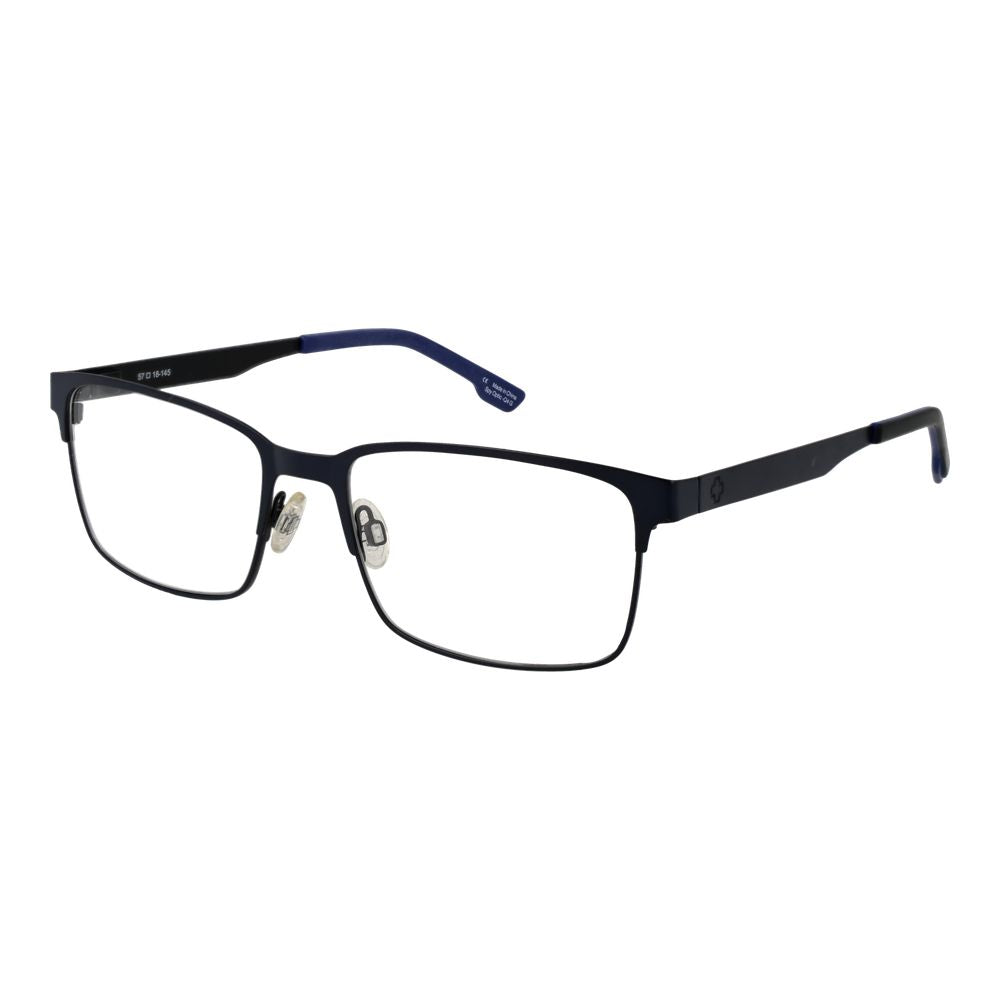 Spy Blue Plastic Glasses frames with sleek design and vibrant blue color, shown from a front view.