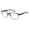Spy Blue Plastic Glasses frames with sleek design and vibrant blue color, shown from a front view.