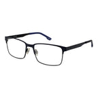 Spy Blue Plastic Glasses frames with sleek design and vibrant blue color, shown from a front view.