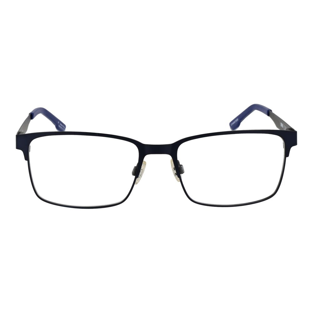 Spy Blue Plastic Glasses frames with sleek design and clear lenses, showcasing modern eyewear style.
