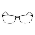 Spy black plastic glasses frames with sleek design and rounded lenses, showcasing modern eyewear style.