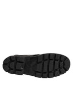 Dolce & Gabbana Black Patchwork Leather Mid Calf Boot  Shoes - Eljoys Fashion 