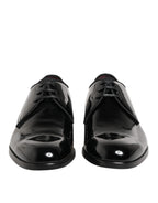 Dolce & Gabbana Black Calfskin Leather Derby Dress Shoes - Eljoys Fashion 