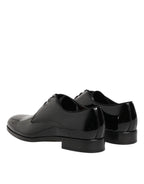 Dolce & Gabbana Black Calfskin Leather Derby Dress Shoes - Eljoys Fashion 