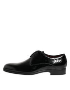 Dolce & Gabbana Black Calfskin Leather Derby Dress Shoes - Eljoys Fashion 