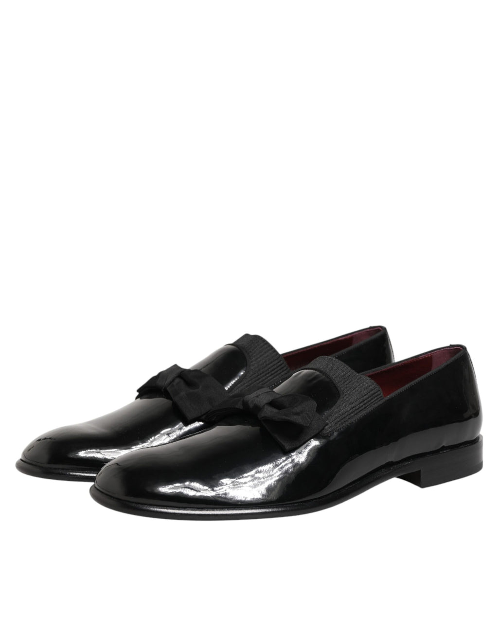 Dolce & Gabbana black leather slip-on loafers for men, stylish dress shoes with sleek design and premium craftsmanship.