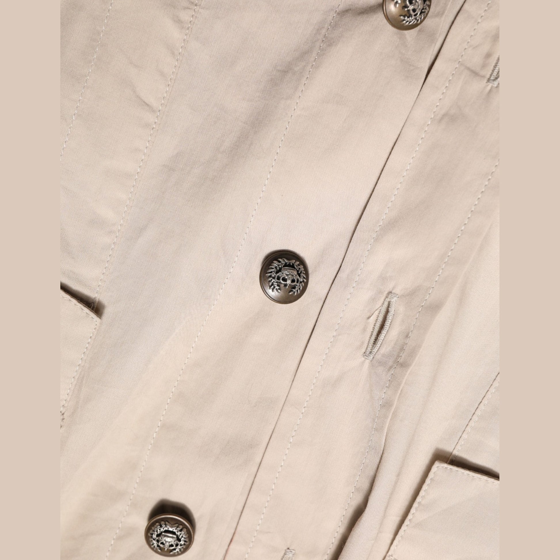 Dolce & Gabbana Beige Collared Long Sleeve Cotton Shirt Top
